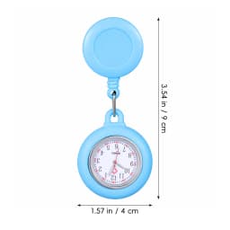 Nurse Pocket Watch Premium Smiling Face Lightweight Clip- Badge Reel Hanging Pocket Watch for Staff Students Doctors