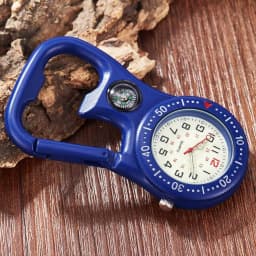 Multifunctional Clip-On Carabiner Pocket Watch Nurse Watch Compass Bottle Opener for Doctors Chefs Luminous Outdoor Sport Clock
