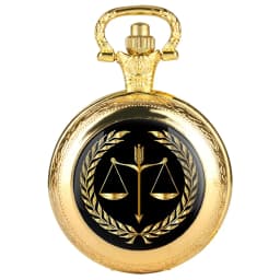 Exquisite Balance of Justice and Fairness Quartz Pocket Watch Necklace Pendant with Chain Gifts For Women Man Souvenir