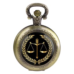 Exquisite Balance of Justice and Fairness Quartz Pocket Watch Necklace Pendant with Chain Gifts For Women Man Souvenir