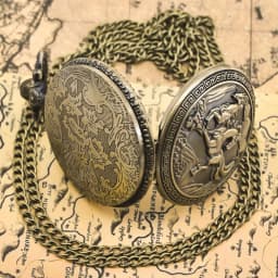 Steampunk Vintage Bronze Animal Horse Quartz Pocket Watch Necklace Pendant Clock Chain Men Women Chain Gift