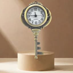 Retro Bronze Steampunk Key Quartz Pocket Watch Necklace Pendant Clock Chain Men's And Women's Chain Gift