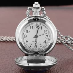 Suspenseful Movie Glass Dome Vintage Quartz Pocket Watch Men Women Pendant Necklace Chain Charm Clock Hours Jewelry Gifts