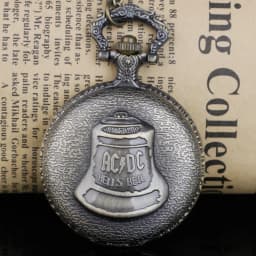 Vintage Bronze Quartz Pocket Watch Hell Bell Pattern Pendant Jewelry Chain Watch Men Women Clock Gift Collection
