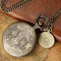 Colorful Roman Numeral Dial Display Quartz Pocket Watch with Necklace Chain Leisure Pendant Gift Men's Clock Exquisite Relogios