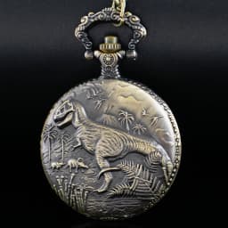 Antique Jurassic Tyrannosaurus Rex Exquisite Relief Quartz Pocket Watch with Dinosaur Theme Best Peripheral Gift Men's Clock