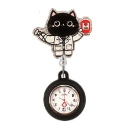 Glitter Hospital Health Care Acrylic Sloth Dog Cat Lovely Nurse Doctor Alligator Clip Pocket Watches Medical Hang Clock