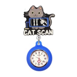 Glitter Hospital Health Care Acrylic Sloth Dog Cat Lovely Nurse Doctor Alligator Clip Pocket Watches Medical Hang Clock