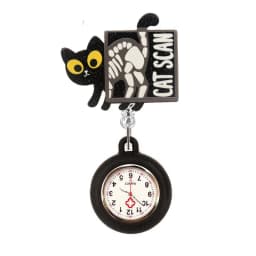 Glitter Hospital Health Care Acrylic Sloth Dog Cat Lovely Nurse Doctor Alligator Clip Pocket Watches Medical Hang Clock