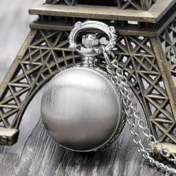 Bronze Quartz Pocket Watch Feather Wing Pendant Luxury Watches Vintage Fob Clock Chain Necklace Gift for Men Women Dropshipping