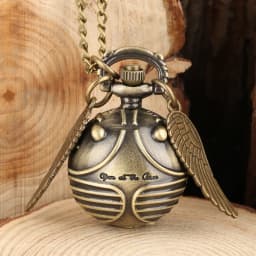 Bronze Quartz Pocket Watch Feather Wing Pendant Luxury Watches Vintage Fob Clock Chain Necklace Gift for Men Women Dropshipping
