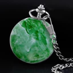 Antique Green Jade Mechanical Pocket Watch Classic Vintage Pendant Watch Men's Women's Necklace Jewelry Birthday Gift relógio