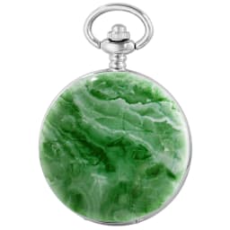 Antique Green Jade Mechanical Pocket Watch Classic Vintage Pendant Watch Men's Women's Necklace Jewelry Birthday Gift relógio