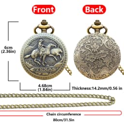Vintage Bronze Clamshell Denim Show Design Necklace Quartz Pocket Watch Gifts Are Common for Male and Female Students