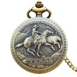 Vintage Bronze Clamshell Denim Show Design Necklace Quartz Pocket Watch Gifts Are Common for Male and Female Students