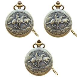 Vintage Bronze Clamshell Denim Show Design Necklace Quartz Pocket Watch Gifts Are Common for Male and Female Students