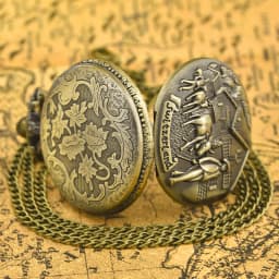 Vintage Bronze Clamshell Country Style Necklace Quartz Pocket Watch Gift Universal Male And Female Students