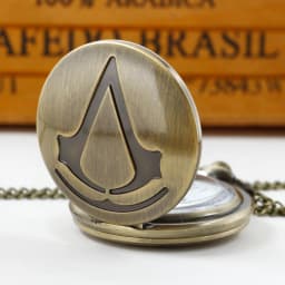 Exquisite Carved Quartz Pocket Watch Necklace Pendant Gifts For Women Man with Fob Chain
