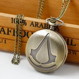 Exquisite Carved Quartz Pocket Watch Necklace Pendant Gifts For Women Man with Fob Chain