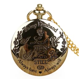 Best Gift "To My Husband"Creative Lettering Quartz Pocket Watches Vintage FOB Chain Pocket Watch Best Gifts for Lover Husband