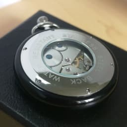 VIGOROSO Luxury Mechanical Pocket Watch High Quality Jade & Stainless Steel Case Vintage Fob Chain Watch Mens Womens Gifts
