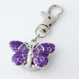 Mini Metal Clip Watch Fashion Cute Lovely Crystal Butterfly Quartz Watch Key Ring Chain Watches GL36K with Gift Bag
