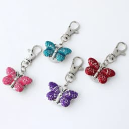 Mini Metal Clip Watch Fashion Cute Lovely Crystal Butterfly Quartz Watch Key Ring Chain Watches GL36K with Gift Bag