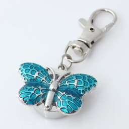 Mini Metal Clip Watch Fashion Cute Lovely Crystal Butterfly Quartz Watch Key Ring Chain Watches GL36K with Gift Bag