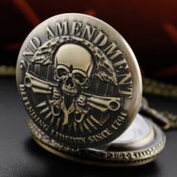 Rider Skull Quartz Pocket Watch Steampunk Necklace Clock Metal Stainless Steel Watch Pendant with Short Chain Gift Cf1223
