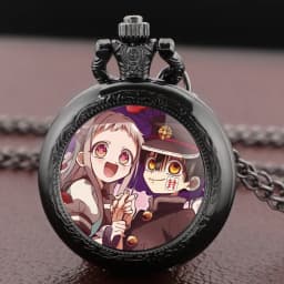 Retro Style Toilet-Bound Hanako-kun Themed Pocket Watch Necklace Pendant Clock for Men and Women
