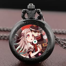 Retro Style Toilet-Bound Hanako-kun Themed Pocket Watch Necklace Pendant Clock for Men and Women