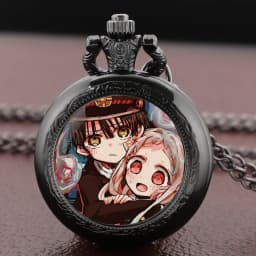 Retro Style Toilet-Bound Hanako-kun Themed Pocket Watch Necklace Pendant Clock for Men and Women