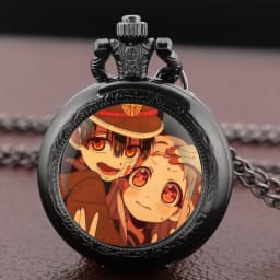 Retro Style Toilet-Bound Hanako-kun Themed Pocket Watch Necklace Pendant Clock for Men and Women