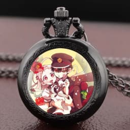Retro Style Toilet-Bound Hanako-kun Themed Pocket Watch Necklace Pendant Clock for Men and Women