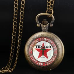 Vintage Five-pointed Star Men's Dome Quartz Pocket Watch Arabic Numeral Dial Men Women Necklace Pendant Creative Clock Gifts