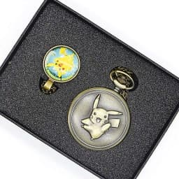 Retro Bronze Movie Design Pocket Watch Sets Men Women Watch Necklace Pendant Gift Sets