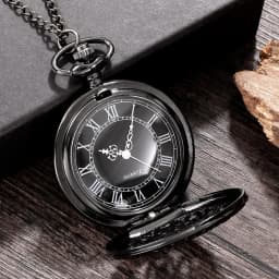 1pcs Punk Copper Retro Hollow Gear Hollow Quartz Pocket Watch Necklace Hanging Bracelet Men and Women with Chain Gift