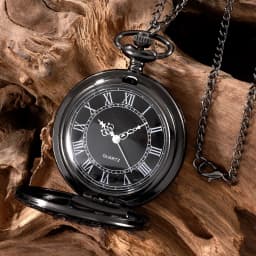 1pcs Punk Copper Retro Hollow Gear Hollow Quartz Pocket Watch Necklace Hanging Bracelet Men and Women with Chain Gift