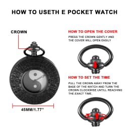 New Black White Text Quartz Pocket Watch Men's High Quality Necklace Timing Pendant Women's Jewelry Accessories Gift Cf1564