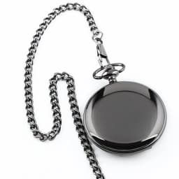 Retro Black Fashion Silver Smooth Steampunk Quartz Pocket Watch Stainless Steel Pendant 30CM Chain for Men Women relogio