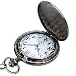 Retro Black Fashion Silver Smooth Steampunk Quartz Pocket Watch Stainless Steel Pendant 30CM Chain for Men Women relogio