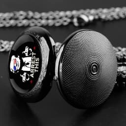 Creative Figure Victory Pendant Quartz Pocket Watch Souvenir Vintage Necklace Clock Personalized Gifts for Women Men Fan Relógio