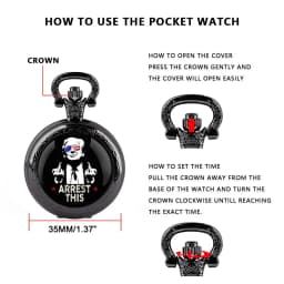 Creative Figure Victory Pendant Quartz Pocket Watch Souvenir Vintage Necklace Clock Personalized Gifts for Women Men Fan Relógio