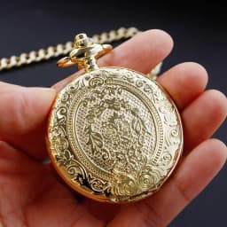 Vintage Gold Luxury Quartz Pocket Watch Women's Men Necklace Minimalism Personalised Pocket FOB Watch Unique Gifts reloj hombre