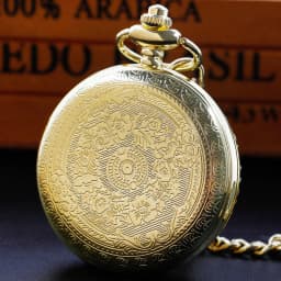 Vintage Gold Luxury Quartz Pocket Watch Women's Men Necklace Minimalism Personalised Pocket FOB Watch Unique Gifts reloj hombre