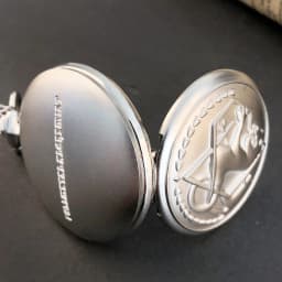 Simple Silver Fullmetal Alchemist Quartz Pocket Watch Anime Clock Design Pendant Fans Necklace Chain Gifts