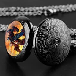 Children's Gifts Warrior Battle Scene Glass Dome Pocket Watch Men's Best Gifts Women's Pendant Necklace Clock Birthday Souvenir