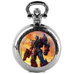 Children's Gifts Warrior Battle Scene Glass Dome Pocket Watch Men's Best Gifts Women's Pendant Necklace Clock Birthday Souvenir