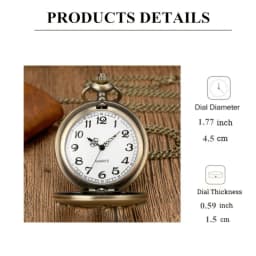 Retro Motorcycle Pattern Quartz Pocket Watch Motorbike MOTO Design Pendant Fob Watch Chain Gifts for Men Montre À Gousset