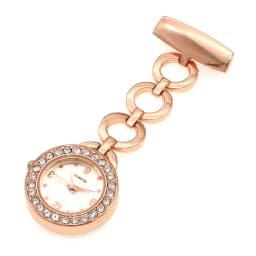 Fashion Women's Clip-on Round Pocket Watch Stainless Steel Pendant Quartz Clock for Medical Doctors And Nurses